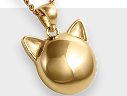 Gold animal-shaped ash jewellery