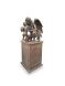Urn for ashes ‘Guardian Angel with Child’ on pedestal in various colours