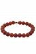 Red agate ashes-bracelet with silver ash element for woman