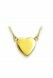 Gold-Plated Stainless Steel Ashes Necklace with Heart - Self-Fill