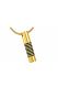 Gold plated ashes pendant 'Tube' large