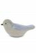 Ceramic keepsake ashes urn 'Bird' light blue