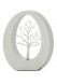 Stainless steel keepsake urn 'Oval Tree'