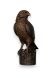 Hawk on a Tree Stump bronze memorial sculpture - limited availability