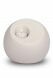 Mini porcelain urn 'Lumos' with candle holder matte white