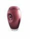 Burgundy coloured crystal glass cremation urn with heart