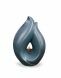 Candle holder urn Flame of Memory - silver blue
