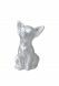 Dog cremation ash urn glossy white