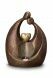 Ceramic funeral art urn 'Eternal Love' with candle holder