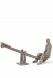 Grave Sculpture 'Seesaw – Miss You' – Grave Decoration – 3D, freestanding, dowel on the bottom