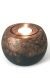 Urn for cremation ashes with candle holder | gold and copper colours
