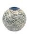 Handmade ceramic urn 'Ares' with candle holder - blue