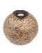 Handmade ceramic urn 'Ares' with candle holder - brown