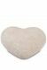 Semi-standing heart cremation urn for ashes - light pink