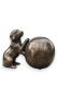 Cremation ashes keepsake urn with dog