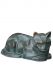 Cat urn Oily Green Melange - SALE