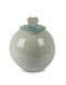 Ceramic cremation ashes urn 'Big love' grey green