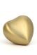 Gold coloured brass keepsake urn 'Satin heart'
