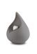 Porcelain keepsake teardrop urn ‘Celest’ - grey with white heart