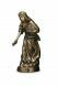 Memorial Statue of Girl with Flowers in Bronze