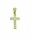 14 carat bicolor gold memorial pendant 'Cross' with zirconia
