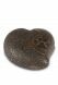 Bronze keepsake urn 'Your footprint in my heart'