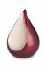Cremation ashes urn 'Teardrop' burgundy red