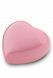 Heart shaped cremation ashes keepsake urn 'Satori' | mother of pearl pink
