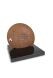 Corten Steel Urn Memorial - Crescent Moon with Rose