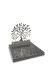 Granite urn memorial with stainless steel Tree of Life