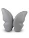 Modern handmade ceramic butterfly urn, grey
