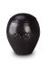 Ceramic pet urn with two paw prints, black