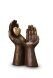 Keepsake art urn with candle holder and heart