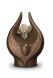 Hand-sculpted urn 'No white rose without thorns'