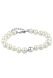 Freshwater pearl bracelet with silver ash element