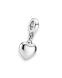Silver ashes charm 'Heart' for Pandora bracelet