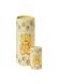 Ashes scattering tube urn 'Teddybear' with pawprints