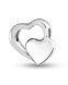 Memorial Cremation Necklace Two Connected Hearts