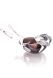 Crystal glass keepsake ashes urn 'Bird' brown aventurine