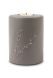Candle holder keepsake urn for ashes 'Rondo' grey