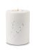 Candle holder keepsake urn for ashes 'Rondo' white