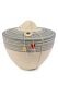 Handmade urn 'Tolos Rigatte' Grey Slib