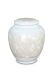 Mini cremation urn for ashes of porcelain 'Classica' with beige floral motif