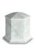 Mini cremation urn for ashes of porcelain 'Esagono' | Marine water relief