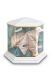 Keepsake urn of porcelain 'Esagono' | Colorful leaves