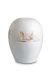 Keepsake urn of porcelain 'Planet' - Band with brown leaf lines