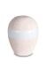 Keepsake urn of porcelain 'Planet' - Coral pink relief