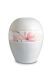 Keepsake urn of porcelain 'Planet' - Band with pink flowers