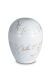 Keepsake urn of porcelain 'Planet' - Carrara marble with gold-colored veins motif
