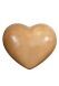 Heart cremation urn for ashes made of wood - light stained